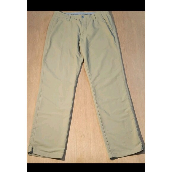 Under Armour Loose Men's UA Match Play Golf Pants Size 32x32 Beige - Picture 2 of 14